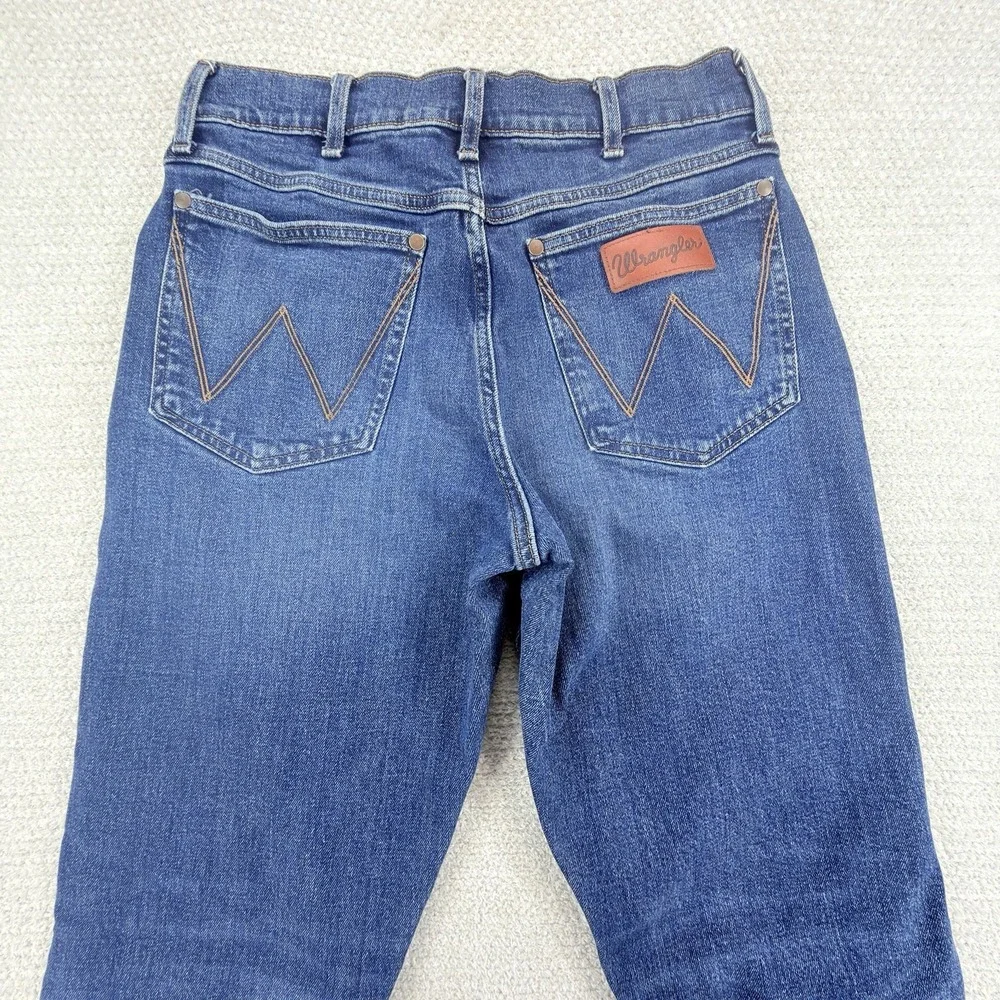 Wrangler Retro Relaxed Boot Jeans Mens 30x34 (30x33) Blue Stretch Western Cowboy